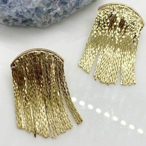 NEW Gold Sunbeam Fringe Earrings